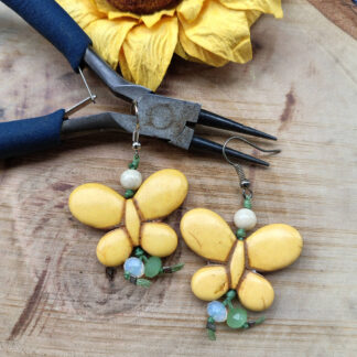 Σκουλαρίκια Πεταλουδίσματα Yellow